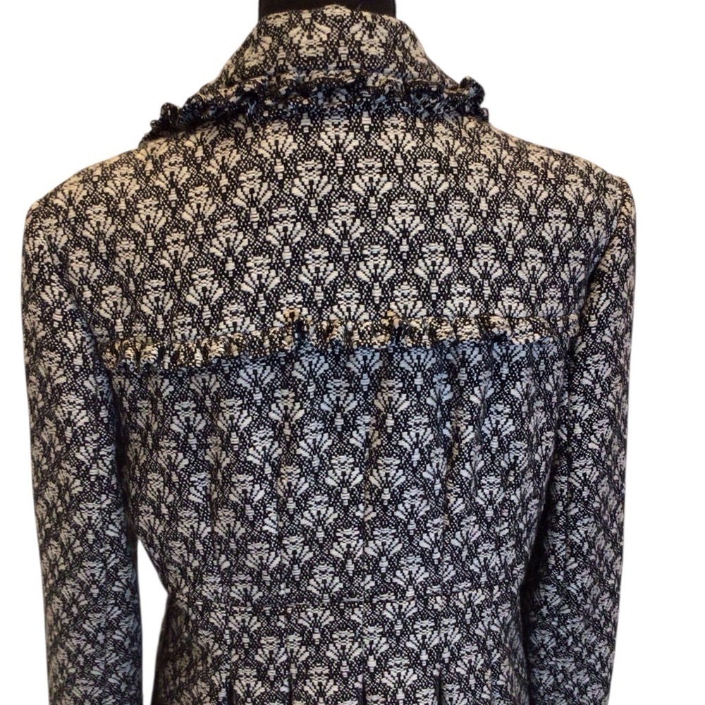 Honee Women’s Patterned Wool Blend Peacoat Jacket Size L Double Breasted Lined - Picture 7 of 11